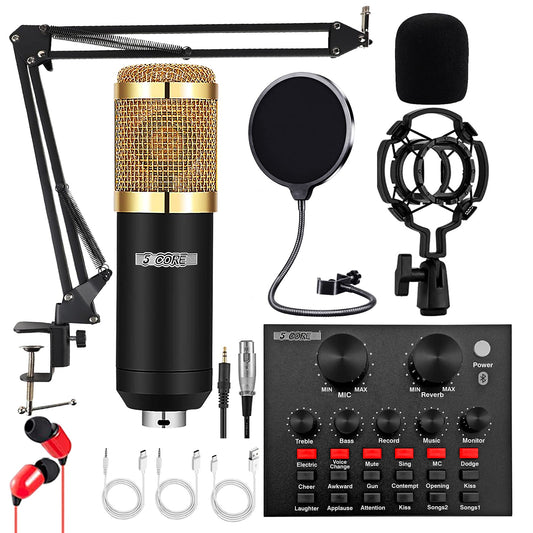 5Core Recording Microphone Podcast Bundle Professional Condenser