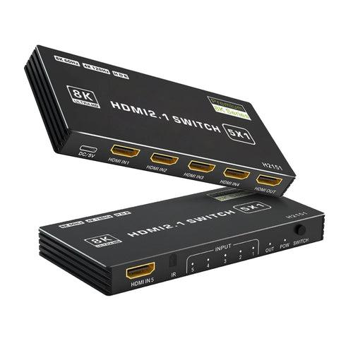 HDMI 2.1 Switch Splitter 120Hz 5-port HDMI 4K 120Hz Splitter Switcher