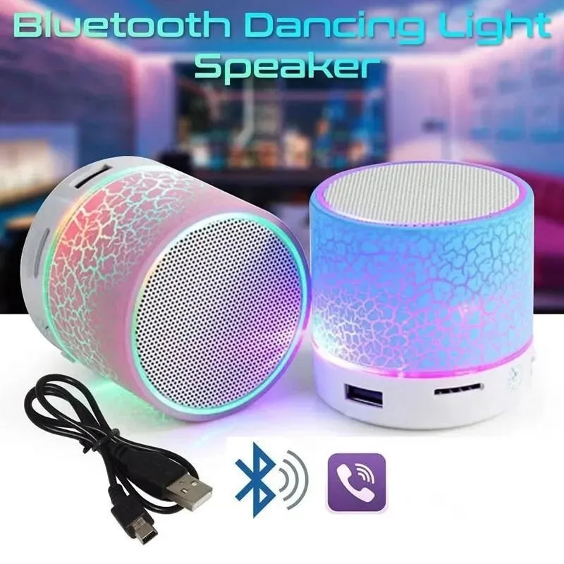 Bluetooth Mini Speaker Wireless Speaker Colorful LED TF Card USB