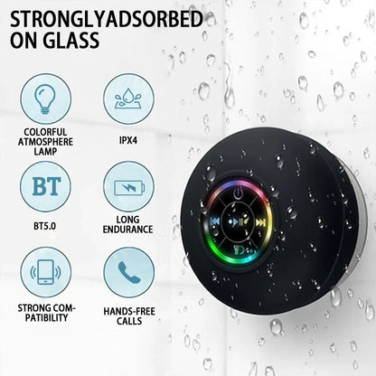 Portable Wireless Bluetooth Speaker LED IPX4 Waterproof Loudspeaker